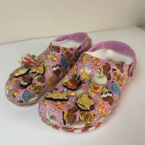 Disney Parks Eats CROCS Sz 7M/9W (8 Womens) Churro Dole Whip Popcorn Adult Clogs